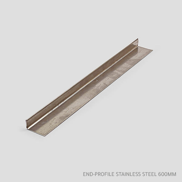 Click'n Tile End Profile — Stainless Steel 60cm